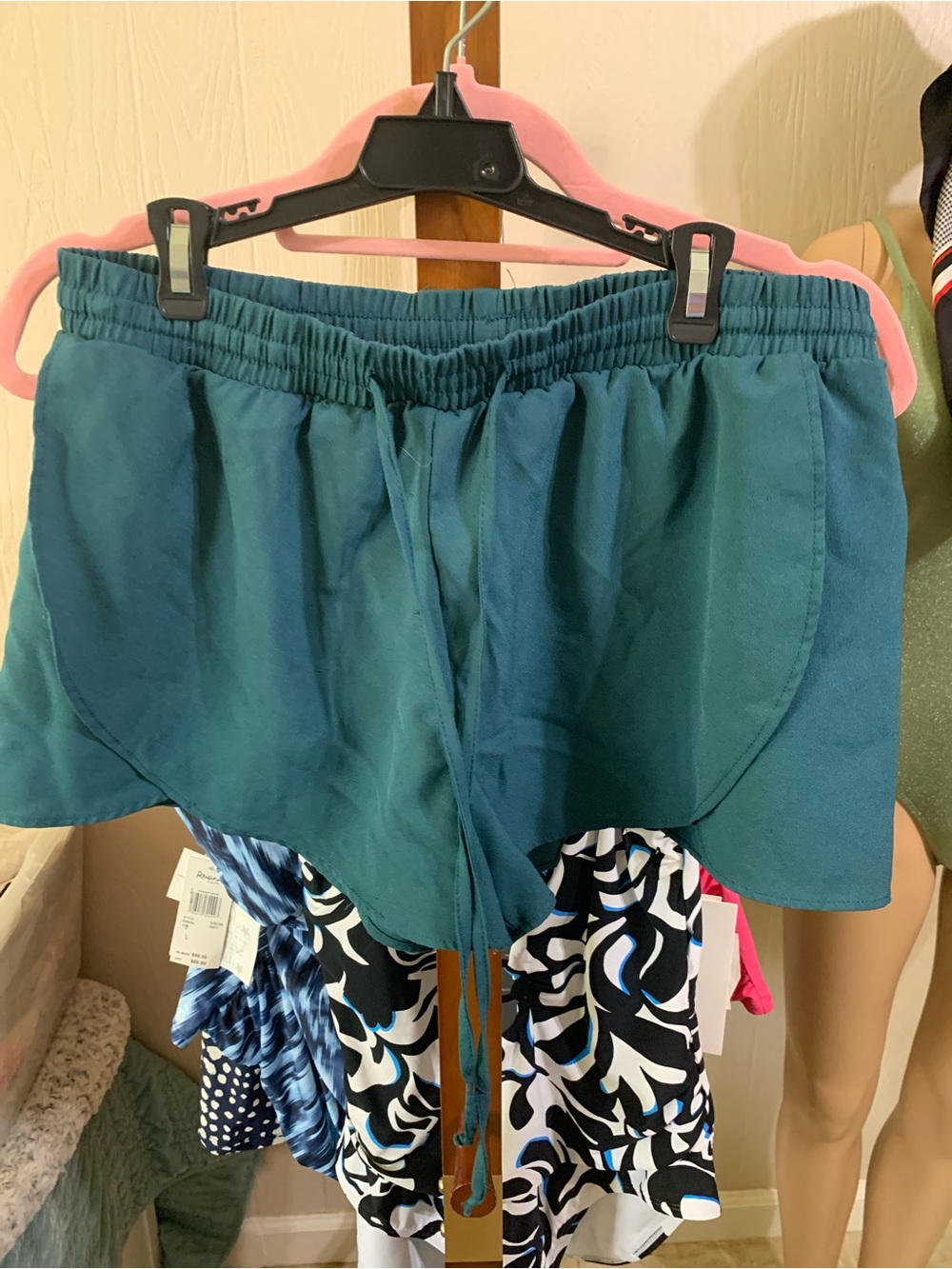 Source Unknown Teal Elastic-Waist Athletic Shorts